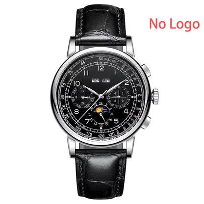 CORGEUT Automatic Mechanical Luxury Watches For Man Business Multification Date Day Month Year 316L Mechanical Men's Watches