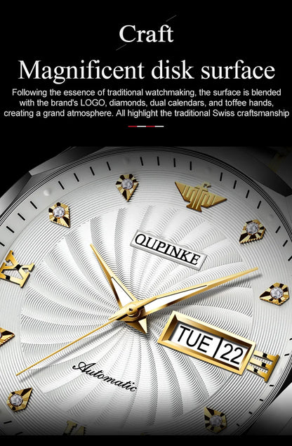 OUPINKE 3169 Japan Movement Men's Watch Classic Luxury Men's Watches Tungsten steel Strap Man Wristwatch