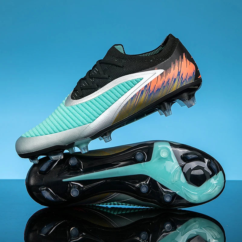 New Men Football Boots Shoes Soccer Match Training Soccer Shoes Non-Slip Cleats Long Spikes FG Ultralight Outdoor Drop Shipping
