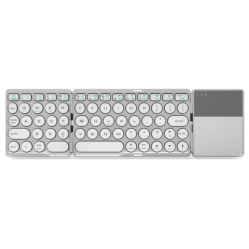 Bluetooth Folding Keyboard Mini Wireless Rechargeable Keyboard With Touchpad Portable Universal Keyboard for Windows Android IOS