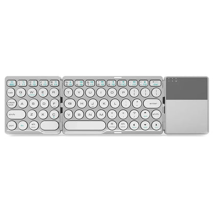 Bluetooth Folding Keyboard Mini Wireless Rechargeable Keyboard With Touchpad Portable Universal Keyboard for Windows Android IOS