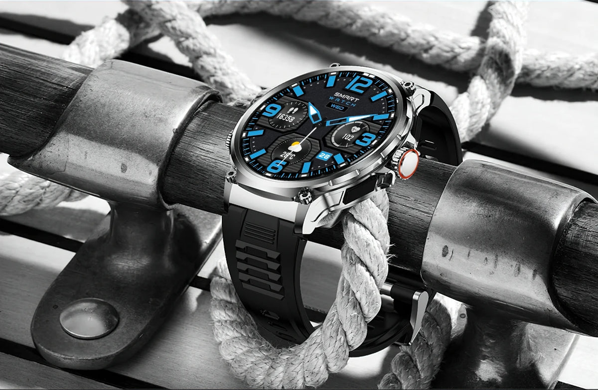 2026 New GPS Track Smart Watch Men 1.85-Inch HD AMOLED Screen 710 Mah Battery Sport Bluetooth Call Smartwatch For Android IOS