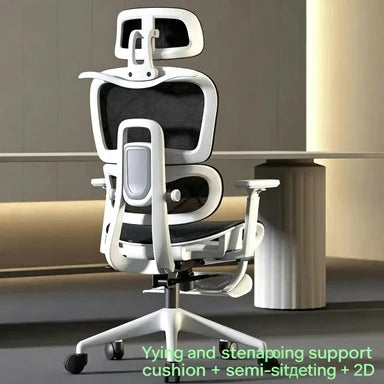 Ergonomic Office Chair Adjustable Recliner Gaming Computer Chair with Lumbar Support, 360° Swivel Wheels, Comfortable Executive Desk Chair