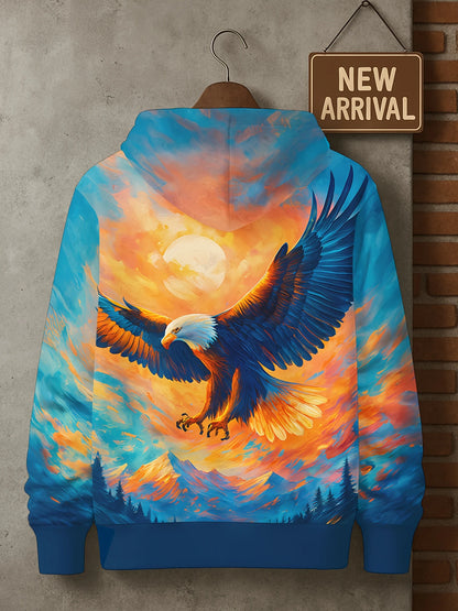 2025 Fashion Cool Eagle Men's Hoodie 3D Printed Hoodies Edition Trend American Eagle Men's Sportswear Kids Casual Unisex Pullover
