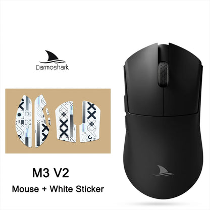 Ratón gaming Darmoshark M3 V2 Double 8K inalámbrico trimodo 26KDPI con sensor PAW3395, ratón macro para manos grandes para ordenador portátil y PC