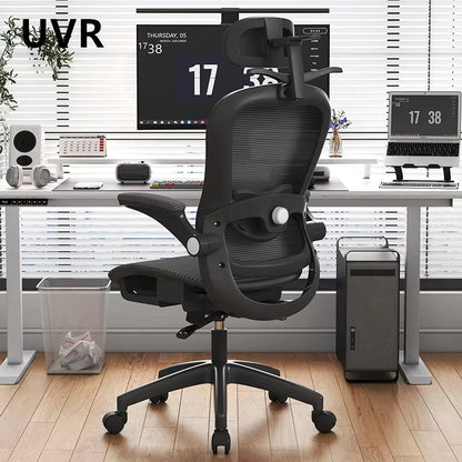 UVR Gaming Computer Chair Ergonomic Office Chair with Reclining Backrest, Adjustable Height Swivel Mesh Executive Chair with Armrests