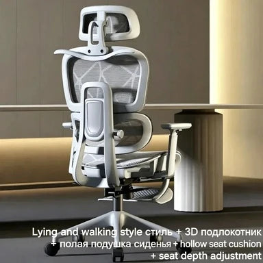 Ergonomic Office Chair Adjustable Recliner Gaming Computer Chair with Lumbar Support, 360° Swivel Wheels, Comfortable Executive Desk Chair