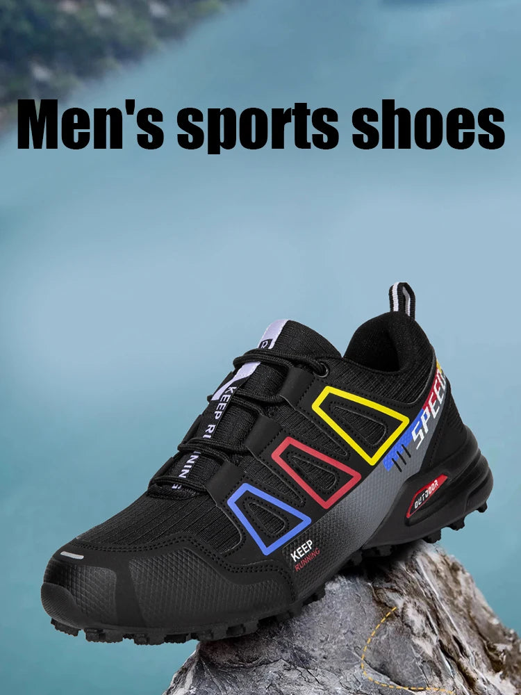 Men Cycling Shoes Outdoor Mountain Cross-Country Cycling Shoes Men Non-Slip Wear-Resistant Cycling Training Shoes Hiking Shoes