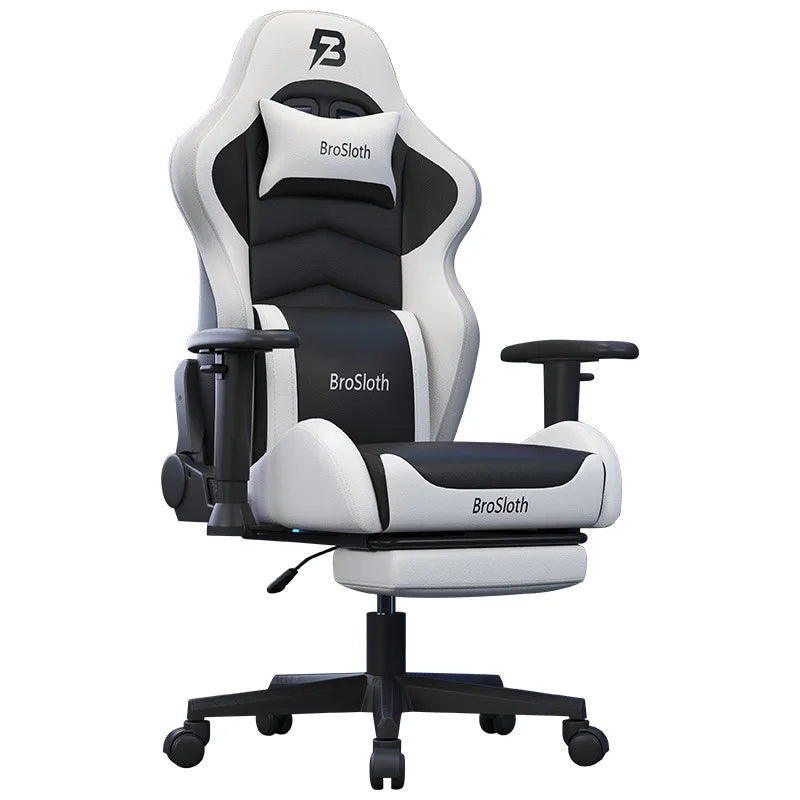 S8 Gaming Chair with 3D Armrests, Ergonomic Adjustable Backrest, Computer Office Chair, Leather Gamer Chair with Nylon Feet