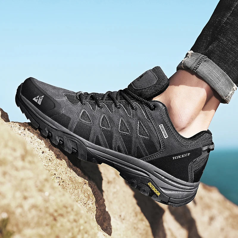 HIKEUP módní outdoorová obuv, pánské sportovní trekové boty do hor a na kempování, neklouzavé a odolné proti opotřebení
