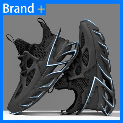 Mens Sports Shoes New Mesh Breathable Outdoor High Elasticity Running Shoes Fashionable Summer Comfortable Sports Tennis Shoes