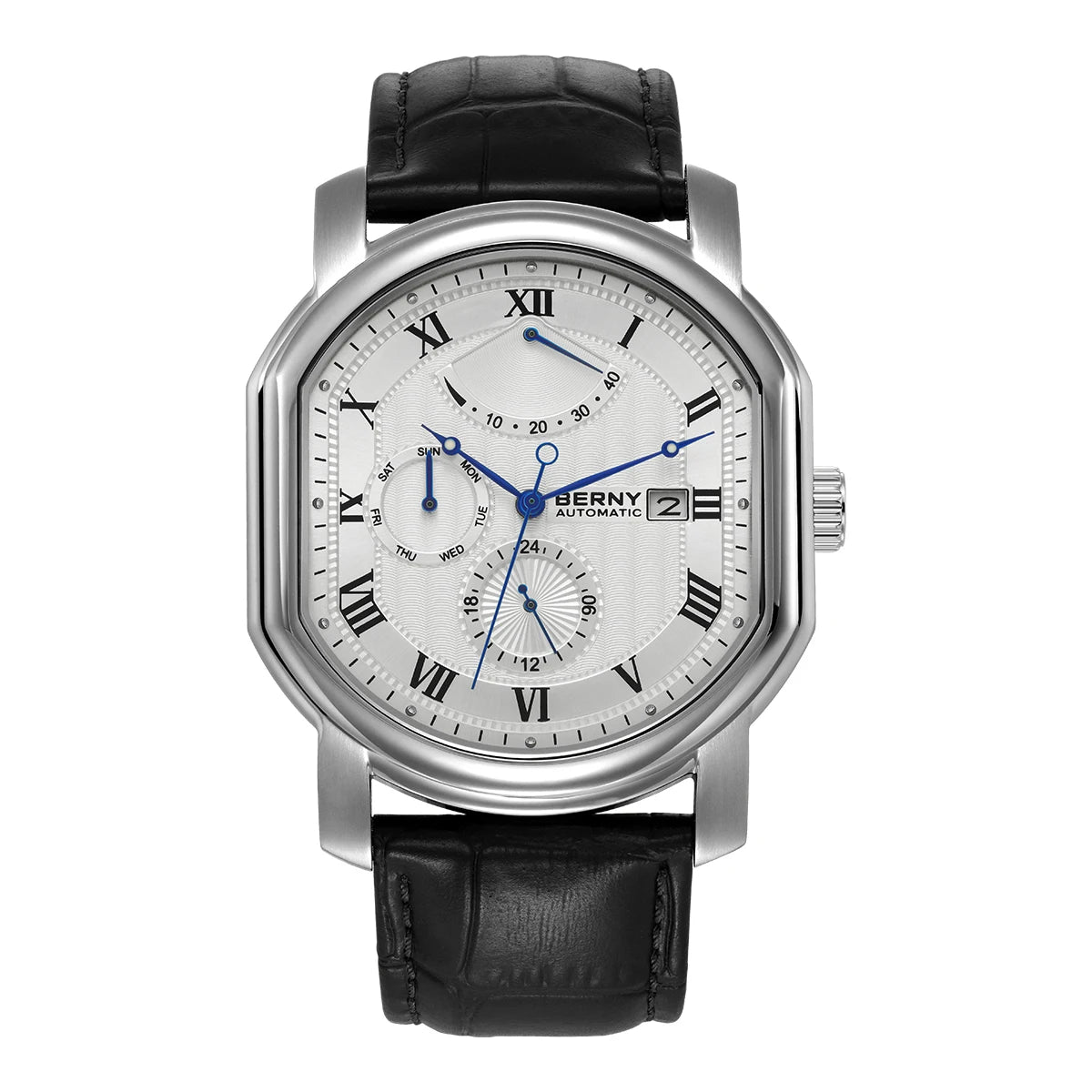 BERNY Men Mechanical Watch Top Accuracy Move Automatic Wristwatch Luxury Male Clock Sapphire Self-Winding Men's Watch Waterproof