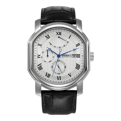 BERNY Men Mechanical Watch Top Accuracy Move Automatic Wristwatch Luxury Male Clock Sapphire Self-Winding Men's Watch Waterproof