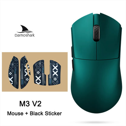Ratón gaming Darmoshark M3 V2 Double 8K inalámbrico trimodo 26KDPI con sensor PAW3395, ratón macro para manos grandes para ordenador portátil y PC