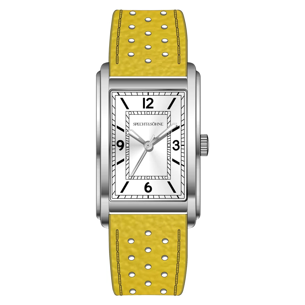 2025 New High Quaity 27MM Specht & Söhne Square Men's Watch Sweep VH31 Movt Steel Reloj Hombre Sapphire Crystal Waterproof