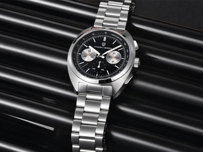 Pagani design2026fashion men's quartz watch top brand luxury sapphire VK63 men's chronograph all-steel diving relógios masculino