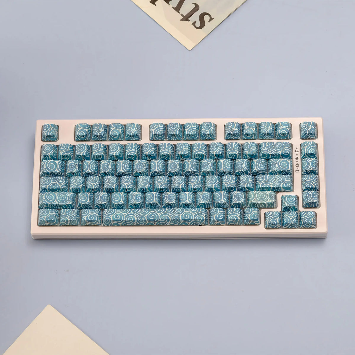 KYOMOT 135 Keys PBT Side Print Keycap Double Shot Cherry Profile Shine Through Keycaps for MX Switch Games Mechanical Keyboard