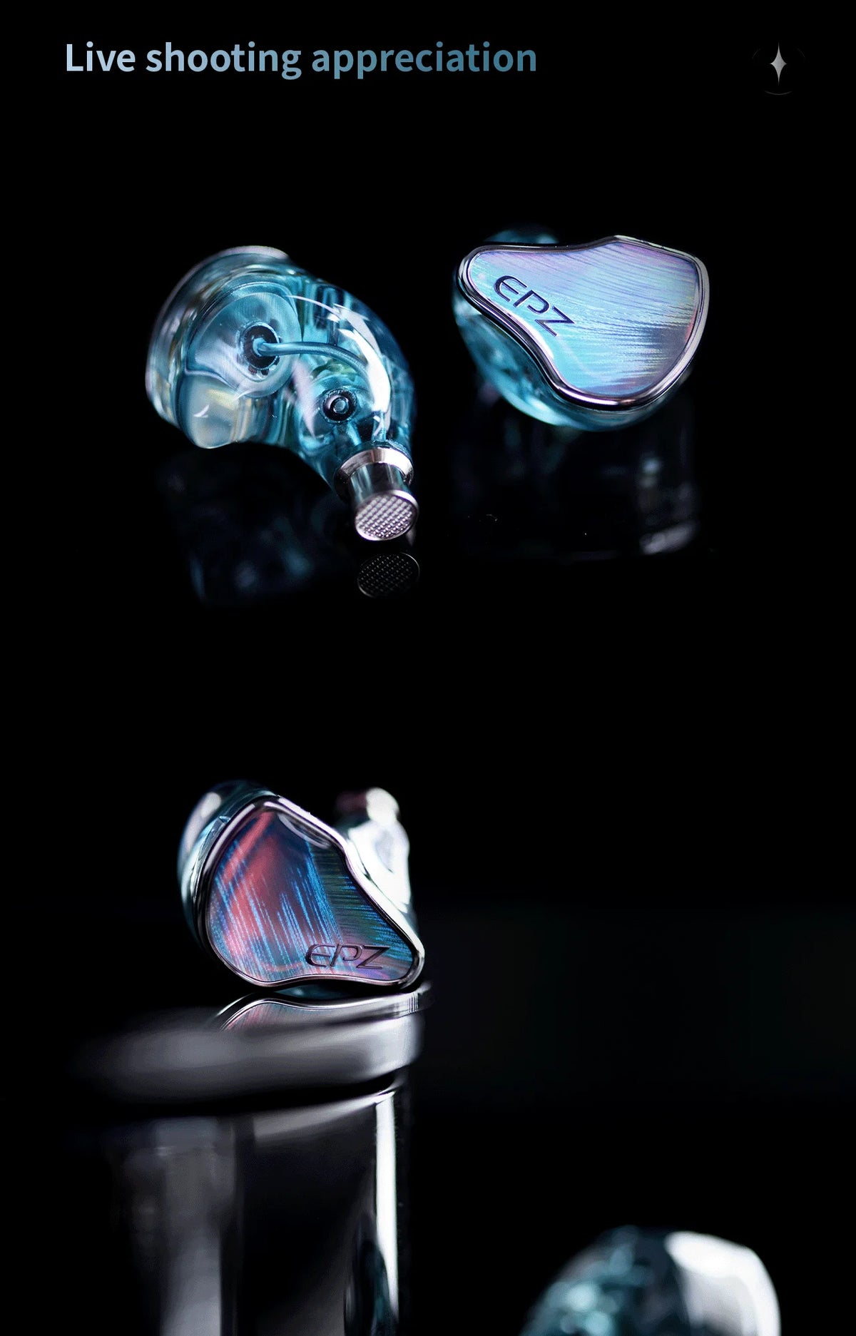 EPZ P40 PZT Ceramic HiFi In-Ear Headphones 2DD+1Planar Hybrid Drivers, EPZ P40 Ceramic Earphones with Silver-Plated Cable, 4.4mm/3.5mm Audiophile IEM