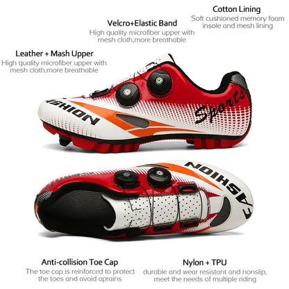 2023 New Road Bicycle Shoes Men Cycling Sneakers MTB Cleats Route Cleat Dirt Bike Speed Flat Sports Racing Women SPD Pedal Shoes