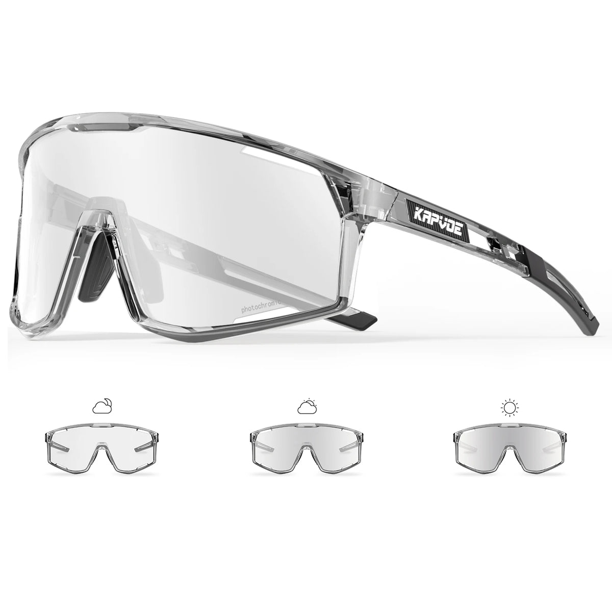 KAPVOE Men Women Road Bike UV400 Goggles Mountain Sports Eyewear Outdoor Photochromic Cycling Sunglasses Bicycle Cycling Glasses