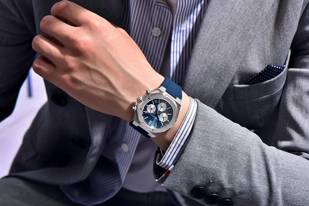 PAGANI DESIGN 2026 New VK63 Men's Business Quartz Watch Sapphire Stainless Steel 20Bar Waterproof Sports Chronometer Code Watch