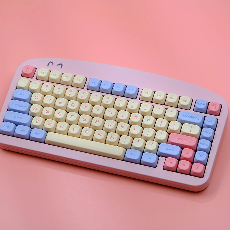 141 keys Marshmallow KOA Keycap PBT DYE Sublimation MOA Keycaps ISO 7U Japanese Korean Russian Key Caps For Mechanical Keyboard