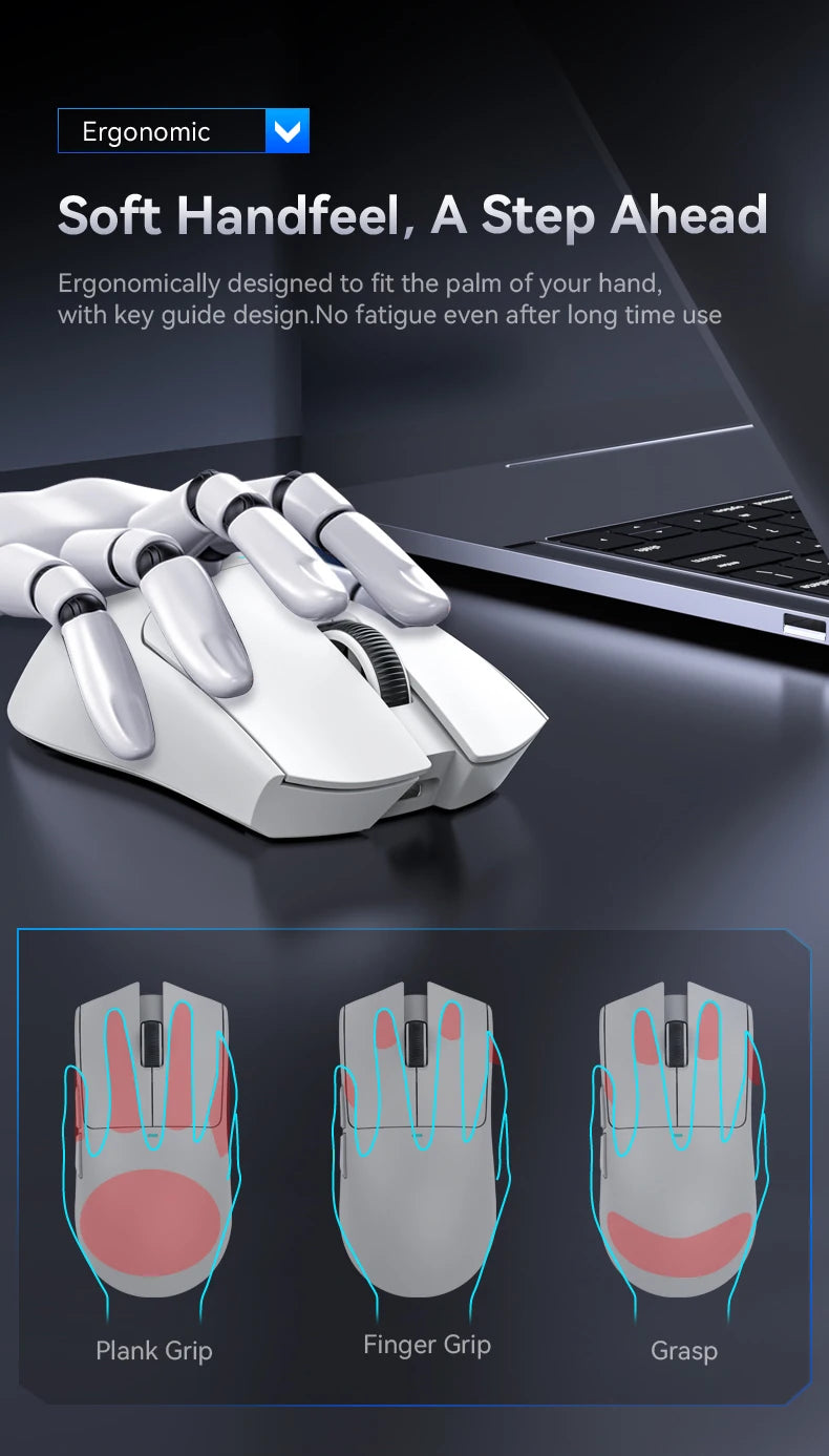 ATTACK SHARK X11 Lightweight Wireless Gaming Mouse, 22K DPI RGB Gaming Mouse with PAW3311 Optical Sensor, Tri-Mode Rechargeable Gaming Mouse