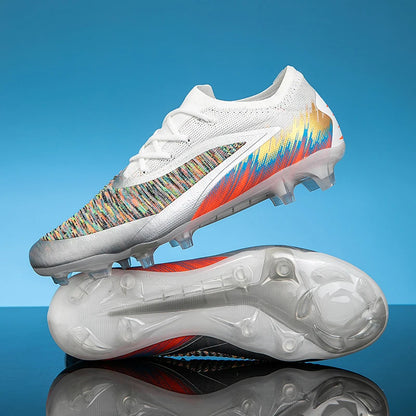 New Men Football Boots Shoes Soccer Match Training Soccer Shoes Non-Slip Cleats Long Spikes FG Ultralight Outdoor Drop Shipping