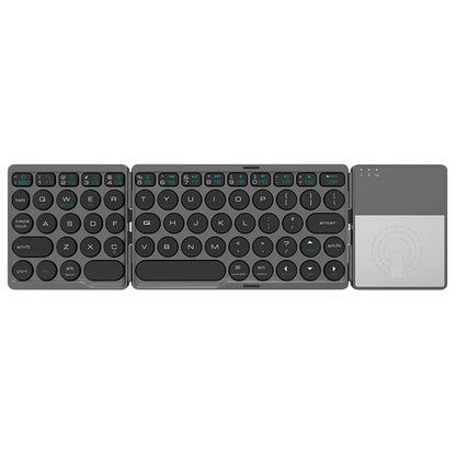Bluetooth Folding Keyboard Mini Wireless Rechargeable Keyboard With Touchpad Portable Universal Keyboard for Windows Android IOS