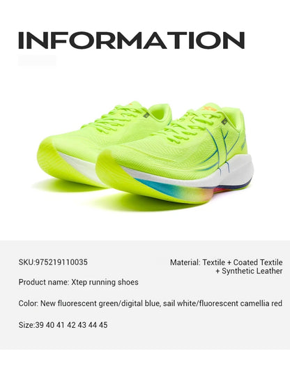 Xtep 360X 2.0 profesionální maratonské běžecké boty, pánské závodní sportovní tréninkové boty s karbonovou deskou a tlumením nárazů 975219110035
