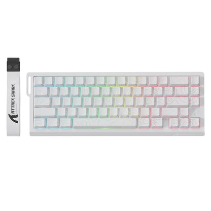 ATTACK SHARK X68PRO HE Wireless Rapid Trigger Gaming Keyboard, 60% Hall Effect Magnetic Keyboard, Tri-Mode Mechanical Gaming Keyboard with 8K Polling Rate & Adjustable Actuation