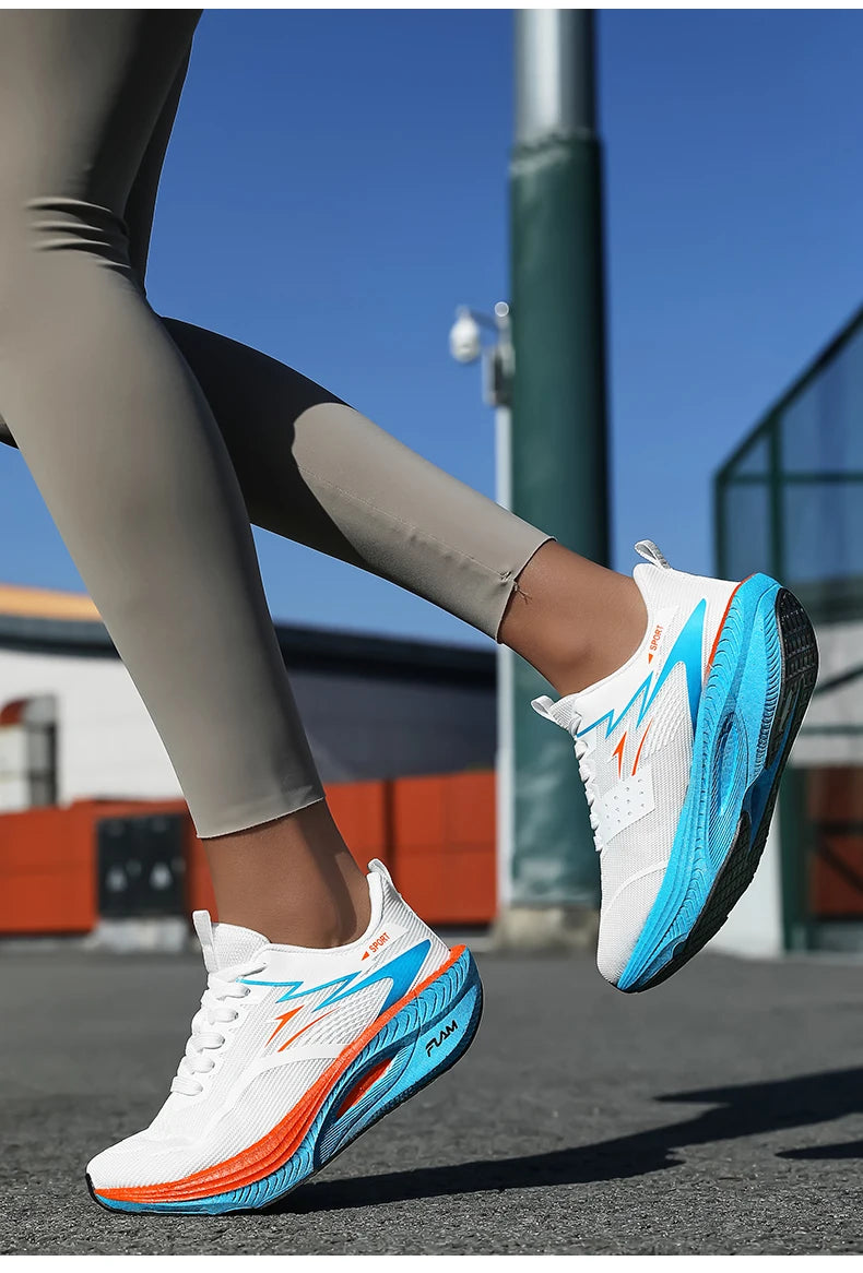 Men Sports Running Shoes Marathon Air Cushion Breathable Lightweight Comfortable Women Outdoor Athletic Sneakers Jogging Tenis
