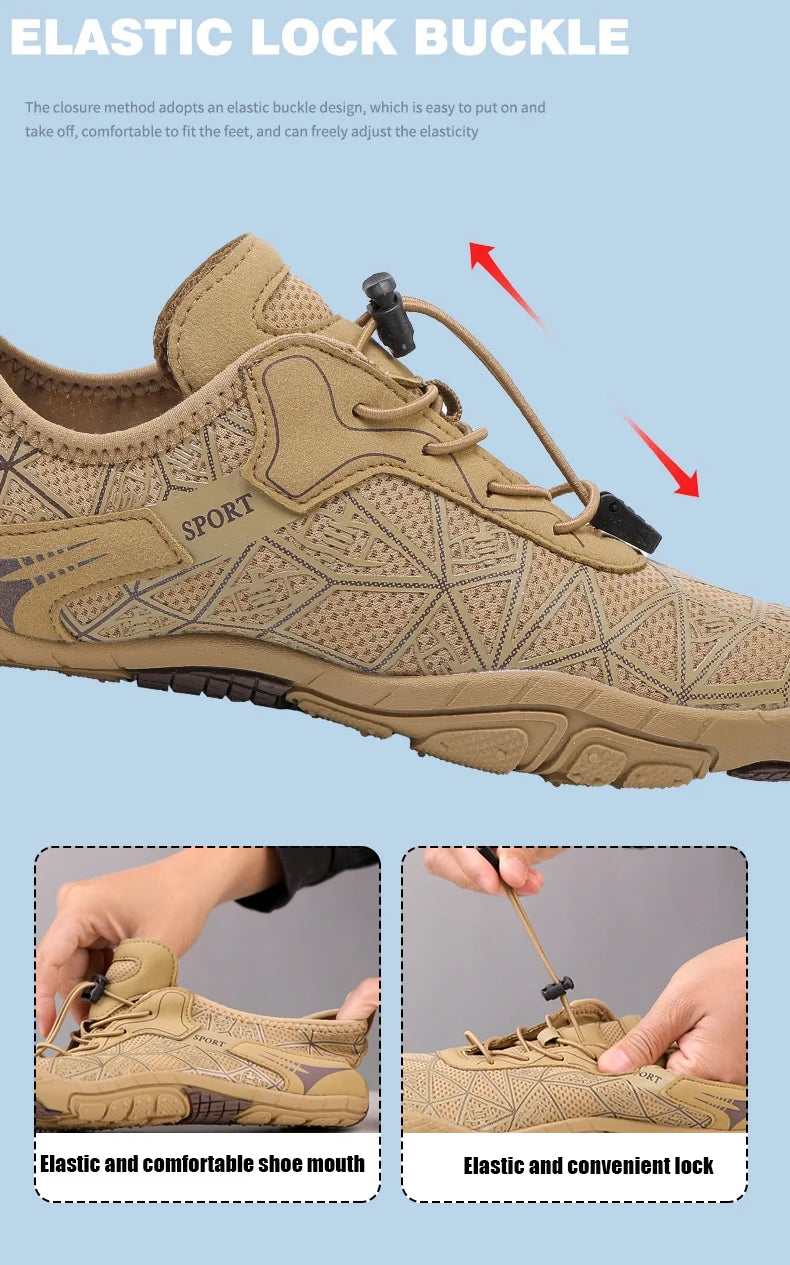 Men Wading Shoes Barefoot Quick-Drying Beach Shoes Outdoor Non-Slip Upstream Swimming Diving Shoes Women Water Sports Shoes