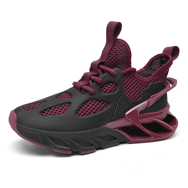 Mens Sports Shoes New Mesh Breathable Outdoor High Elasticity Running Shoes Fashionable Summer Comfortable Sports Tennis Shoes