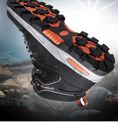 Outdoor Waterproof Hiking Boots Men's Women's Spring And Autumn Hiking Wear-resistant Mountain Sports Boots Hunting Sports Shoes