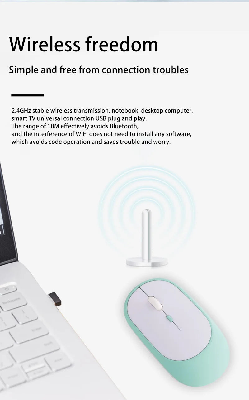 Ratón inalámbrico Lenovo USB recargable ergonómico con DPI ajustable, silencioso, 2.4G Bluetooth óptico, para gaming y oficina