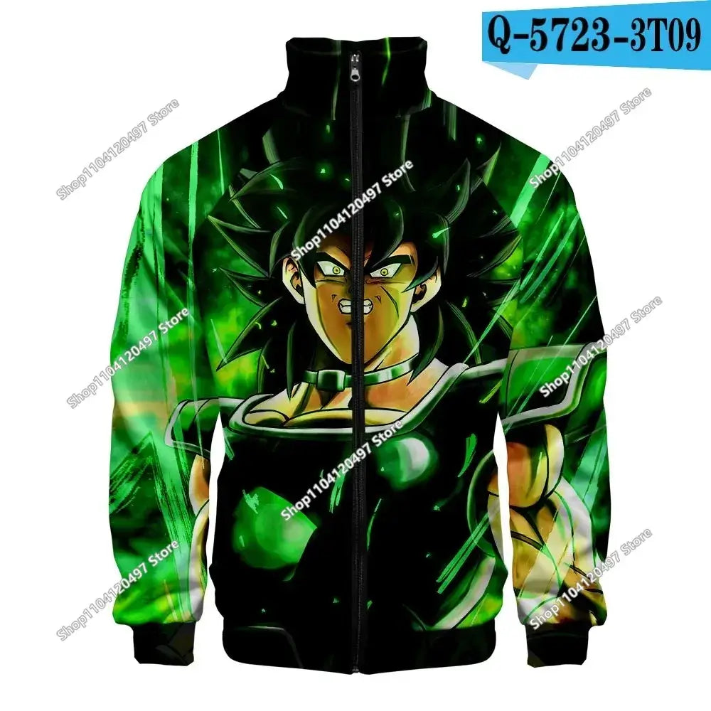 Produit gaming premium Fraquane, Anime Goku Dragon Ball Jacket Men Women Harajuku Hip Hop Japanese Zip Up Hoodies Goku Clothes Stand Collar Sweatshirt