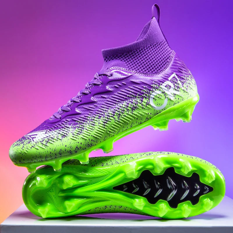 Autumn Hot Selling Shock-absorbing Adult Football Shoes Soft and Stable Sports Shoes Rebound Wrapped Lightweight Nail Shoes