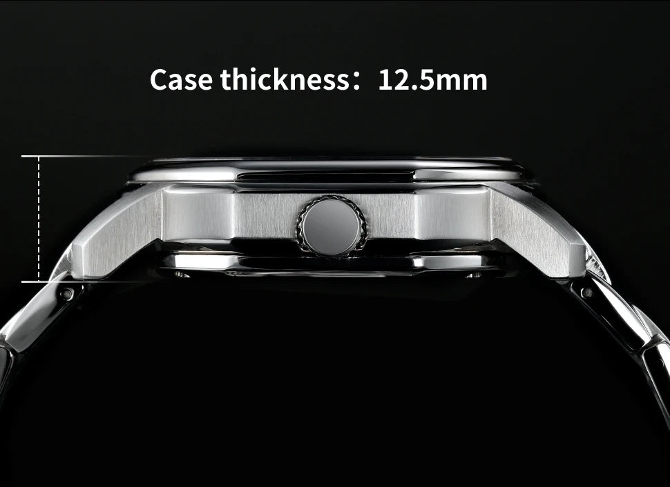 BERNY Men Mechanical Watch Top Accuracy Move Automatic Wristwatch Luxury Male Clock Sapphire Self-Winding Men's Watch Waterproof