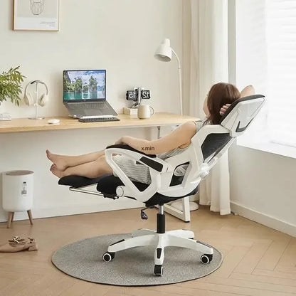 Ergonomic Computer Office Chair with Adjustable Height, Rotating Swivel Design, Comfortable Reclining Boss Chair for Home Office, Study & Gaming