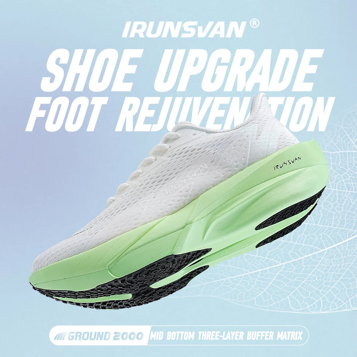 IRUNSVAN Carbon Fiber Sneakers Beginner/Advanced Running Shoes Breathable and Comfortable Thick Bottom Training Shoes unisex 130
