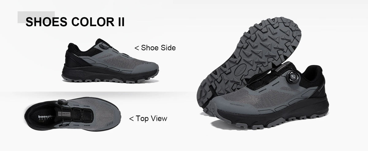 Baasploa Men Hiking Sneakers Brand High Quality Trekking Climbing Shoes Male Rotating Button Luxury Designer Outdoor Sneakers
