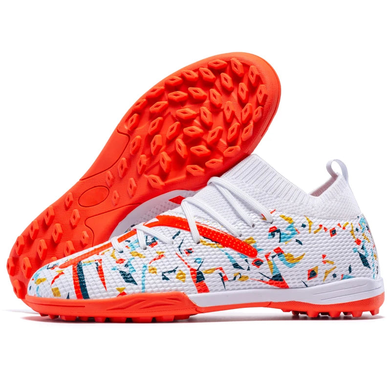 Turf Soccer Cleats Professional Men Football Boots Breathable Mesh Youth Soccer Shoes Anti Skid Male Sneakers Society Chuteira