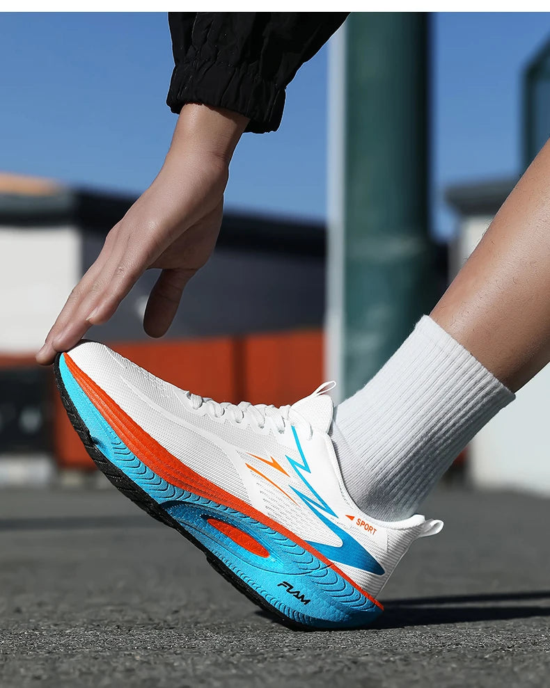 Men Sports Running Shoes Marathon Air Cushion Breathable Lightweight Comfortable Women Outdoor Athletic Sneakers Jogging Tenis