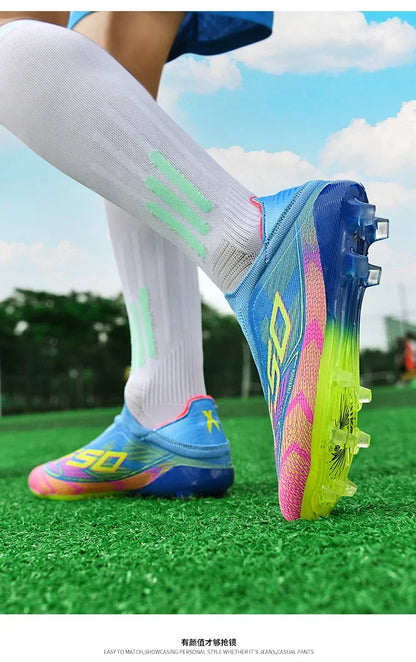 Men Soccer Shoes Professional Football Boots Cleats Ultralight Breathable Non-Slip Grass Training Athletic Match Sports Sneakers