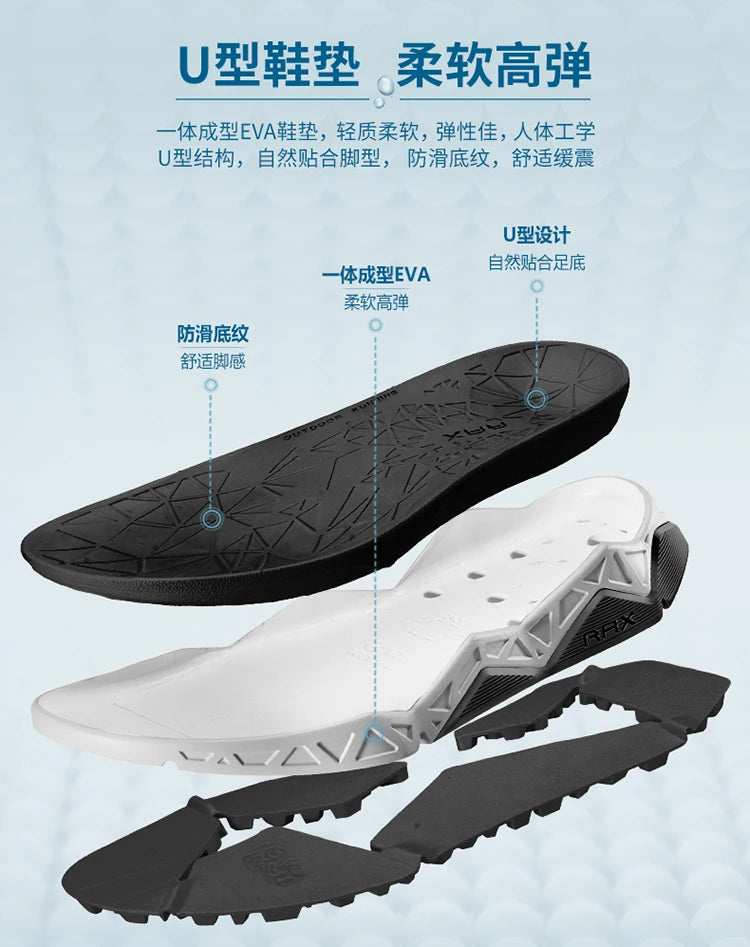 Rax Men's Hiking Shoes Breathable Lightweight Outdoor Sports Sandals Shoes Men Beach Sneakers Quick Drying Fishing Shoes Men 466