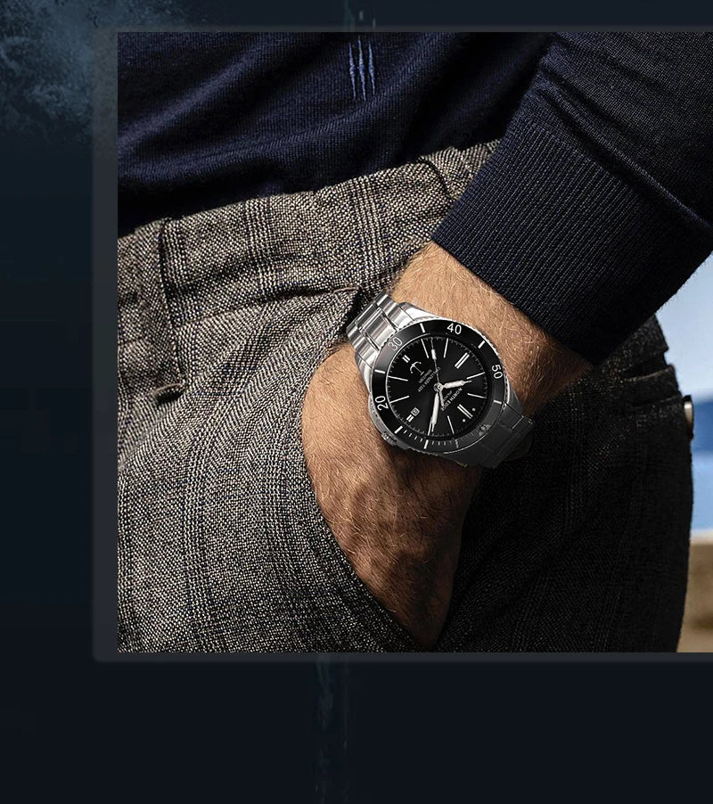 NORTH EDGE 42mm Men Mechanical Wristwatch Luxury Sapphire Glass MIYOTA 8215 Automatic Watches 10bar Waterproof Watch Men ANCHOR