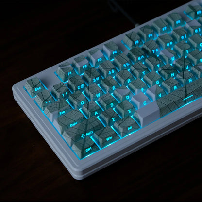 KYOMOT 135 Keys PBT Side Print Keycap Double Shot Cherry Profile Shine Through Keycaps for MX Switch Games Mechanical Keyboard