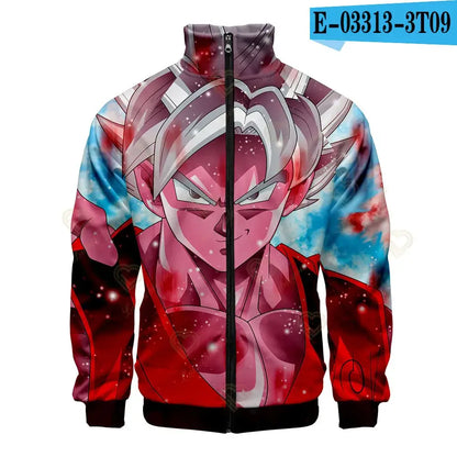 Anime Goku Dragon Ball Jacket Men Women Harajuku Hip Hop Japanese Zip Up Hoodies Goku Clothes Stand Collar Sweatshirt, Produit gaming premium Fraquane