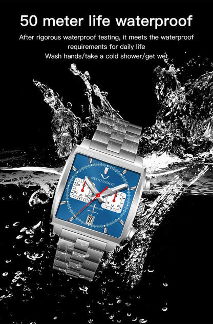 Specht&Sohne 2025 New Men's Watches Quartz Sport Watch Stainless Steel Leather Strap Japan Miyota VK63 Chronograph Reloj Hombre